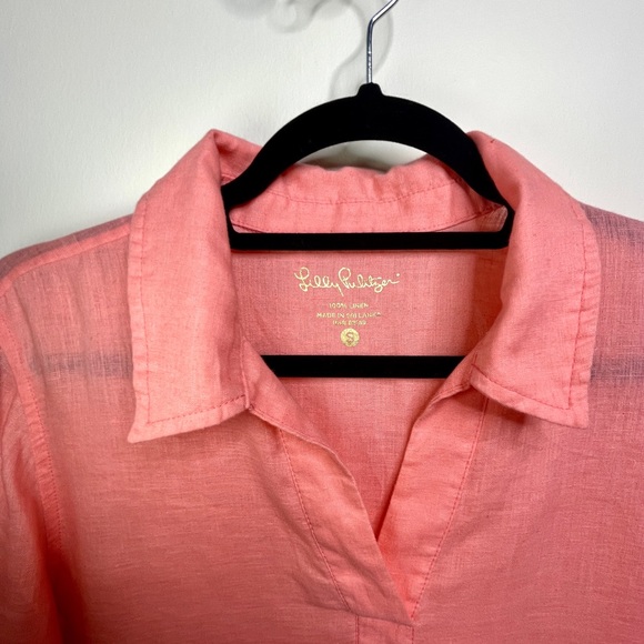 Lilly Pulitzer Tops | LP Linen Top | Color: Pink | Size: S - Picture 2 of 3